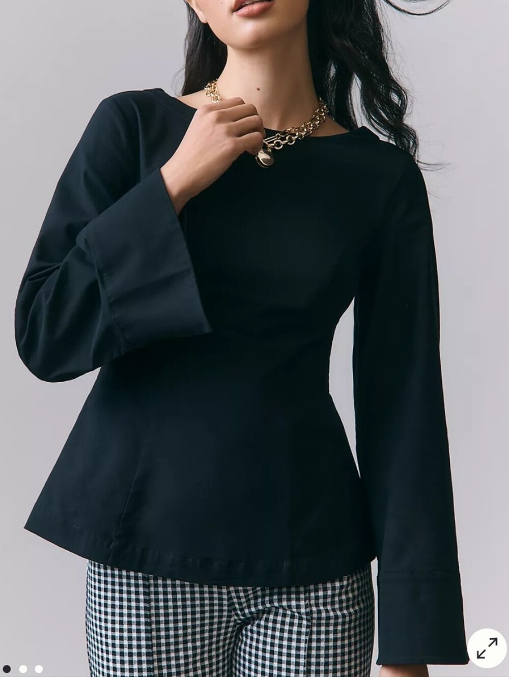 NWT Maeve Flare-Sleeve Backless Top